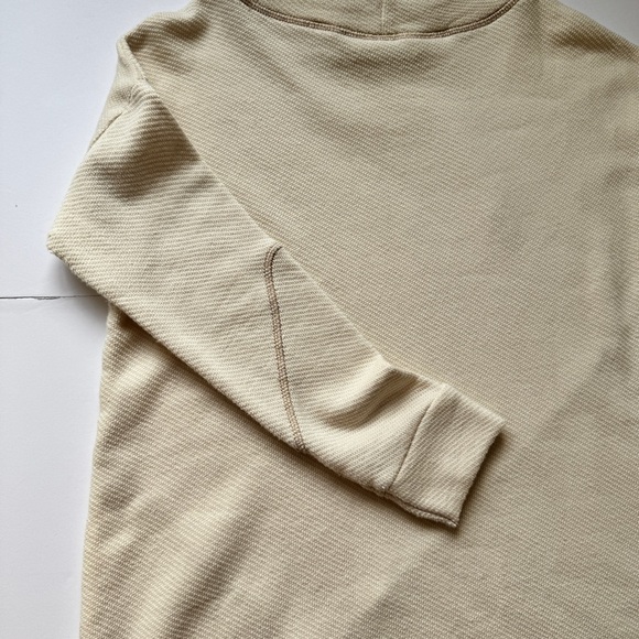 Soft Surroundings Danika Top Pullover Tunic Cream Tan Sweater Drawstring Sz P M - Picture 12 of 16